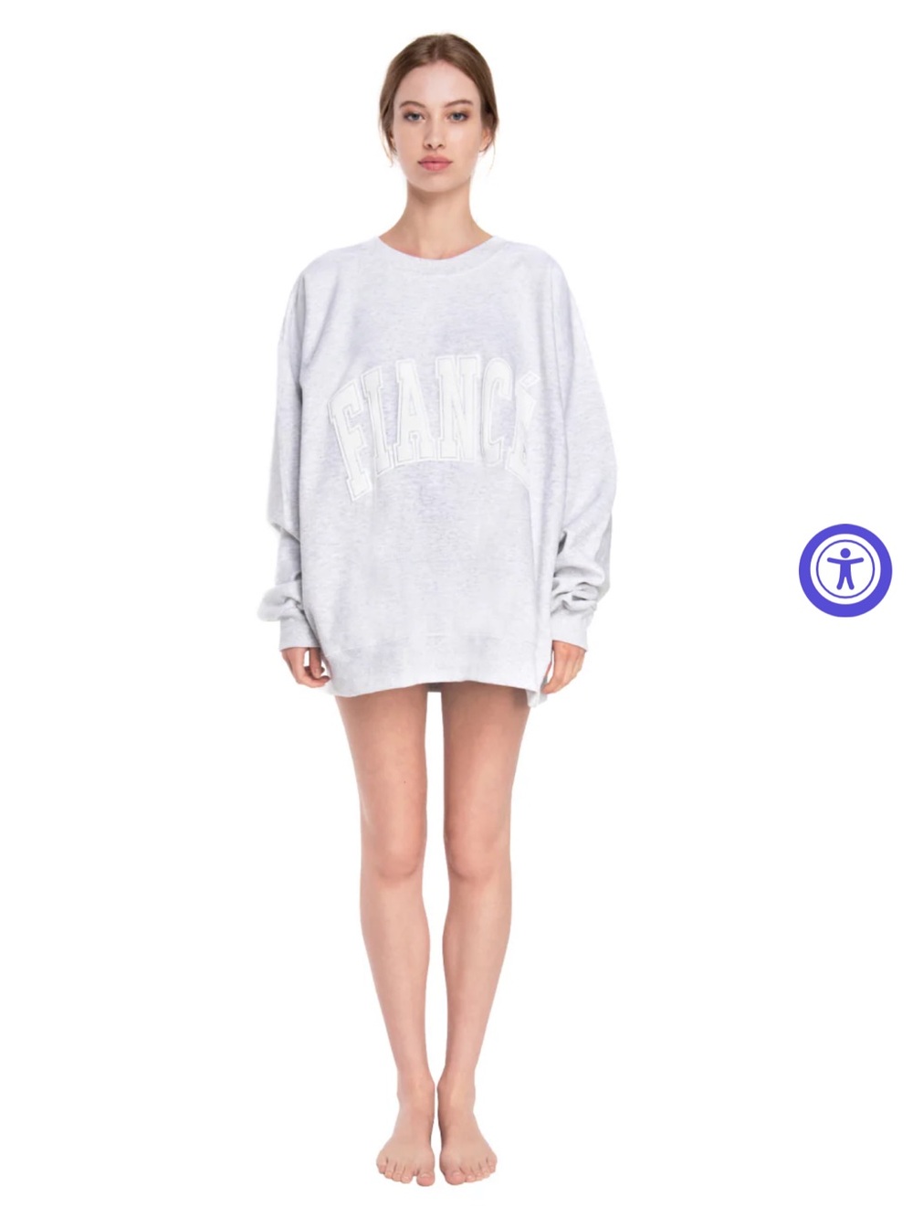 The Bar Light Gray Sweatshirt with Raised Logo